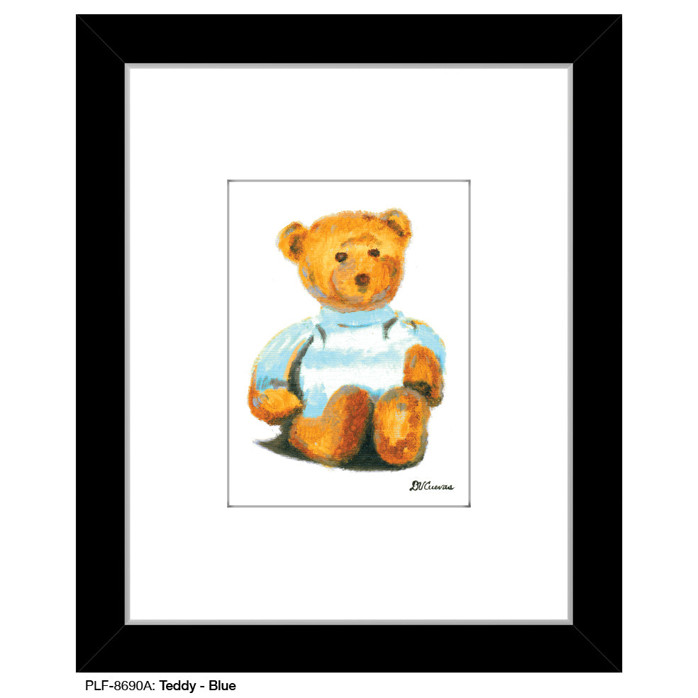 Teddy - Blue, Print (#8690A), Print Matted, www.printedcanvas.com