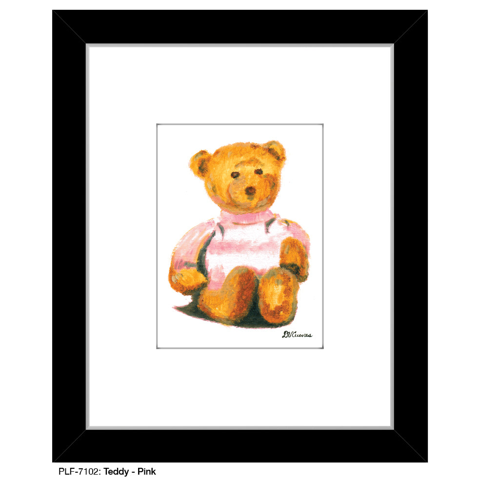 Teddy - Pink, Print (#7102A), Print Matted, www.printedcanvas.com