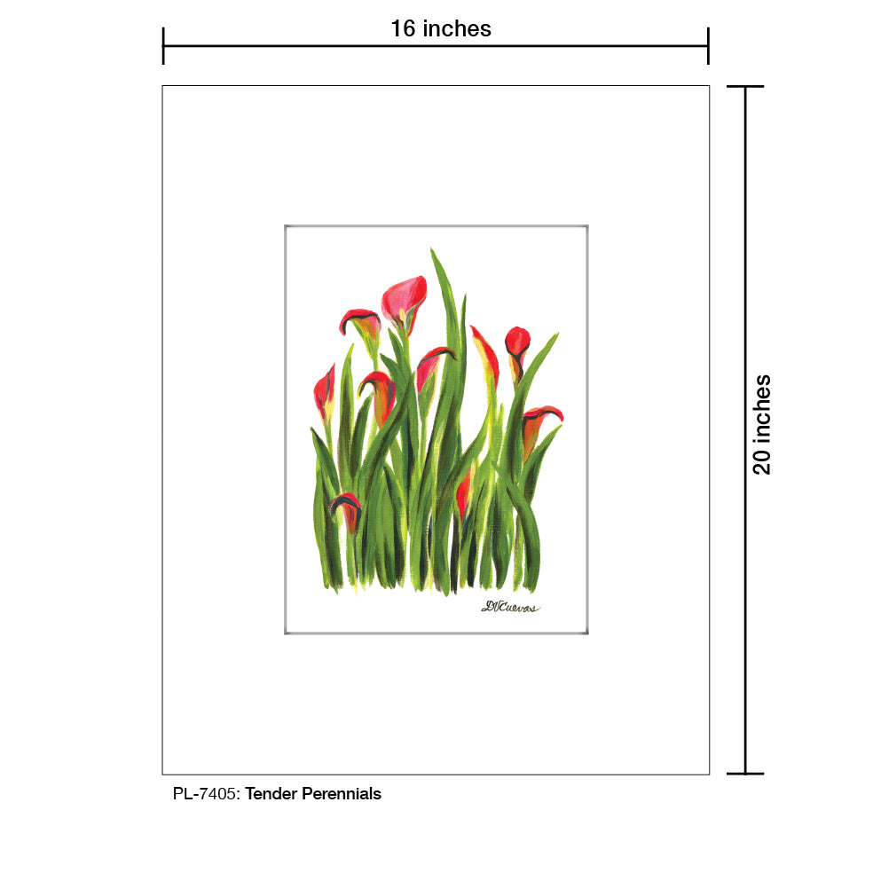 Tender Perennials, Print (#7405A), Printe Matted, www.printedcanvas.com