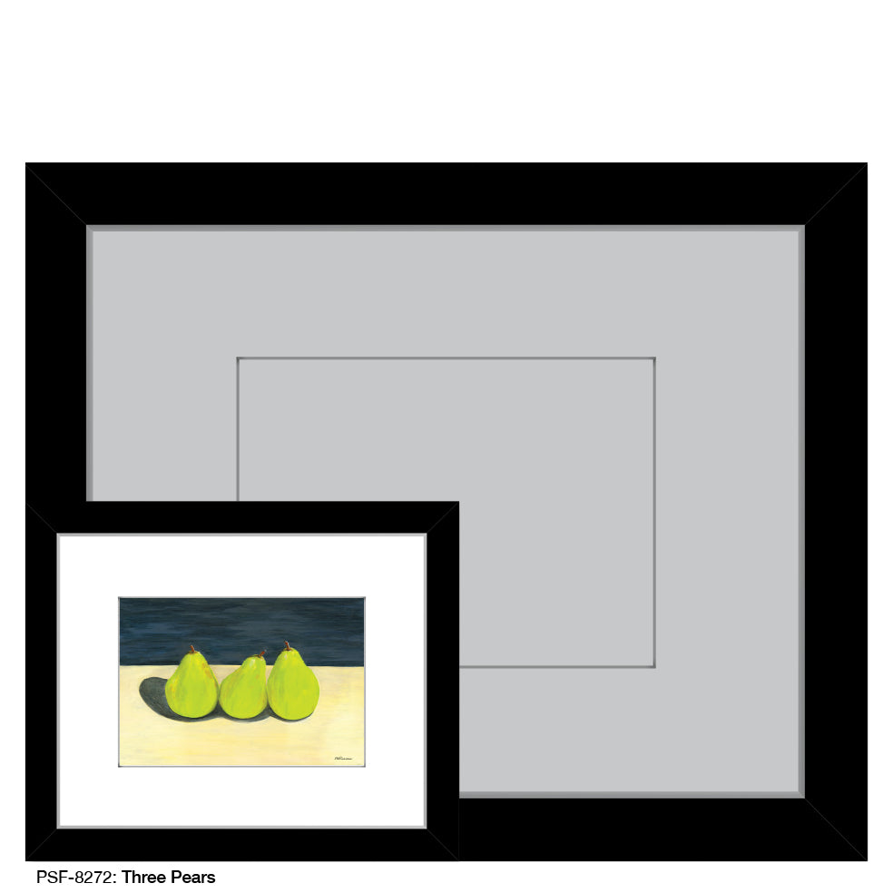 Three Pears, Print (#8272A), Print Matted, www.printedcanvas.com
