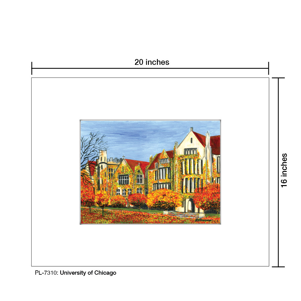 University of Chicago, Print (#7310A), Printe Matted, www.printedcanvas.com