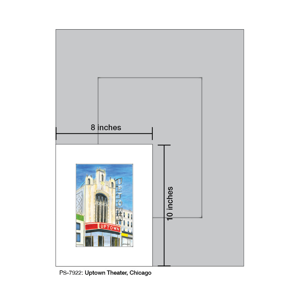 Uptown Theater, Chicago, Print (#7922) - Printed Canvas