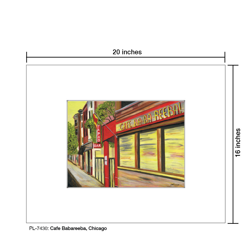 Cafe Ba Ba Reeba, Chicago, Print (#7430) - Printed Canvas