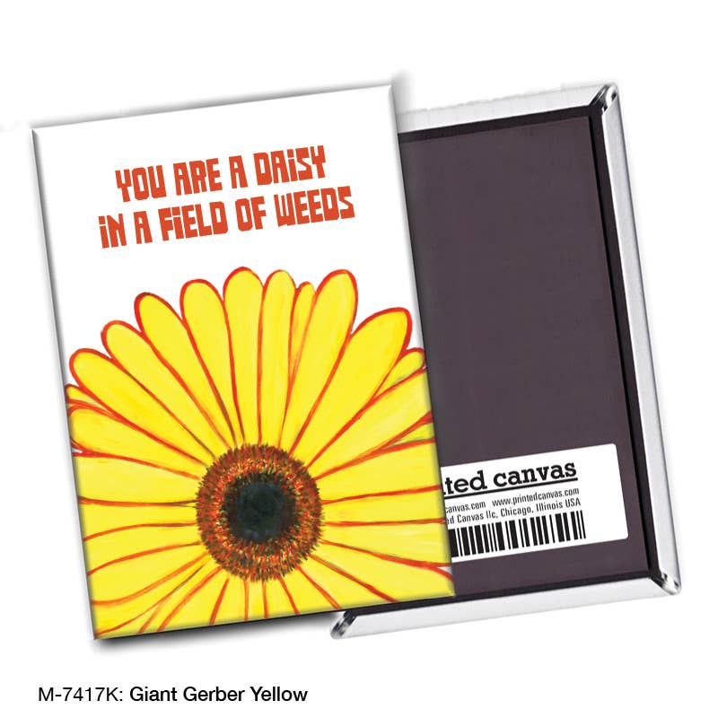 Giant Gerber Yellow, Magnet (M-7417K), front, printedcanvas.com