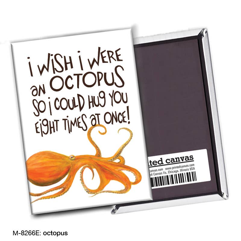 Octopus, Magnet (M-8266E), front, printedcanvas.com