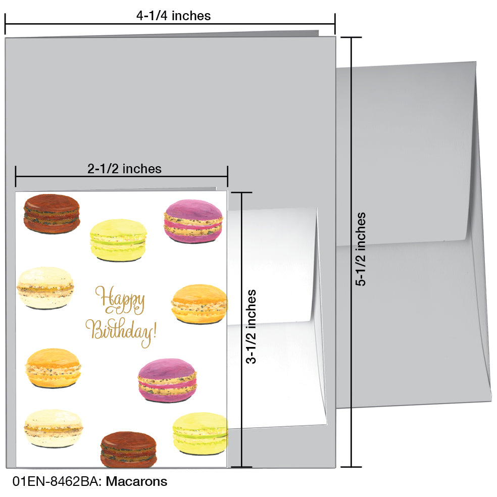Macarons, Greeting Card (8462BA), Enclosure, www.printedcanvas.com