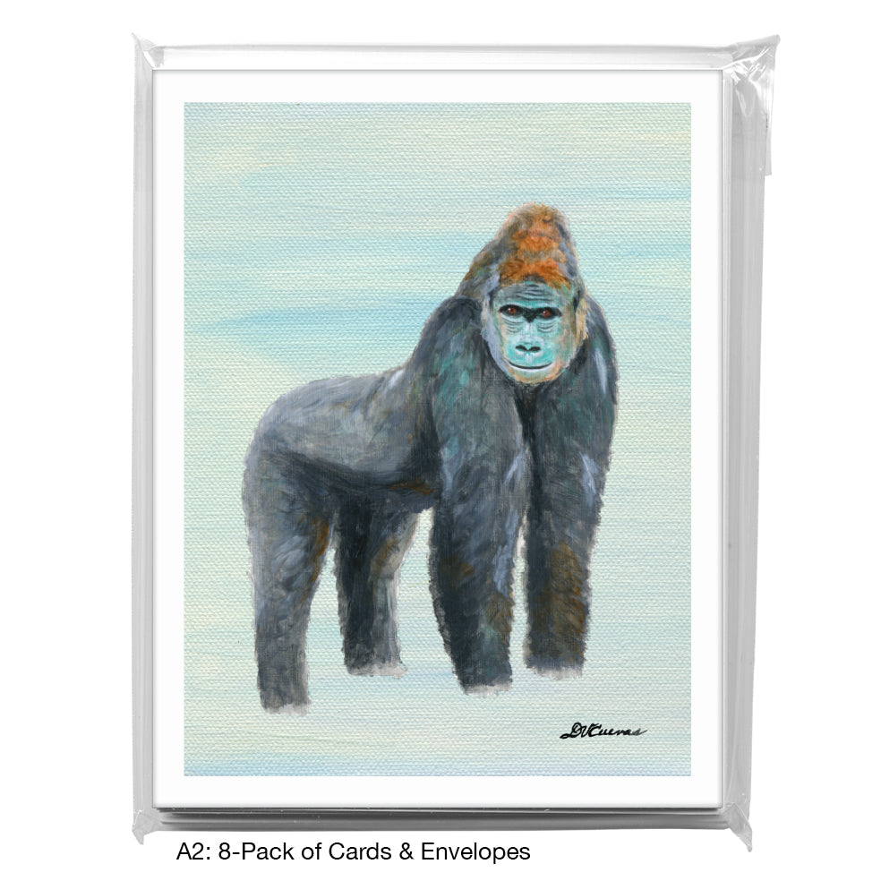 Gorilla, Greeting Card (8719B), A2 8-Pack, printedcanvas.com
