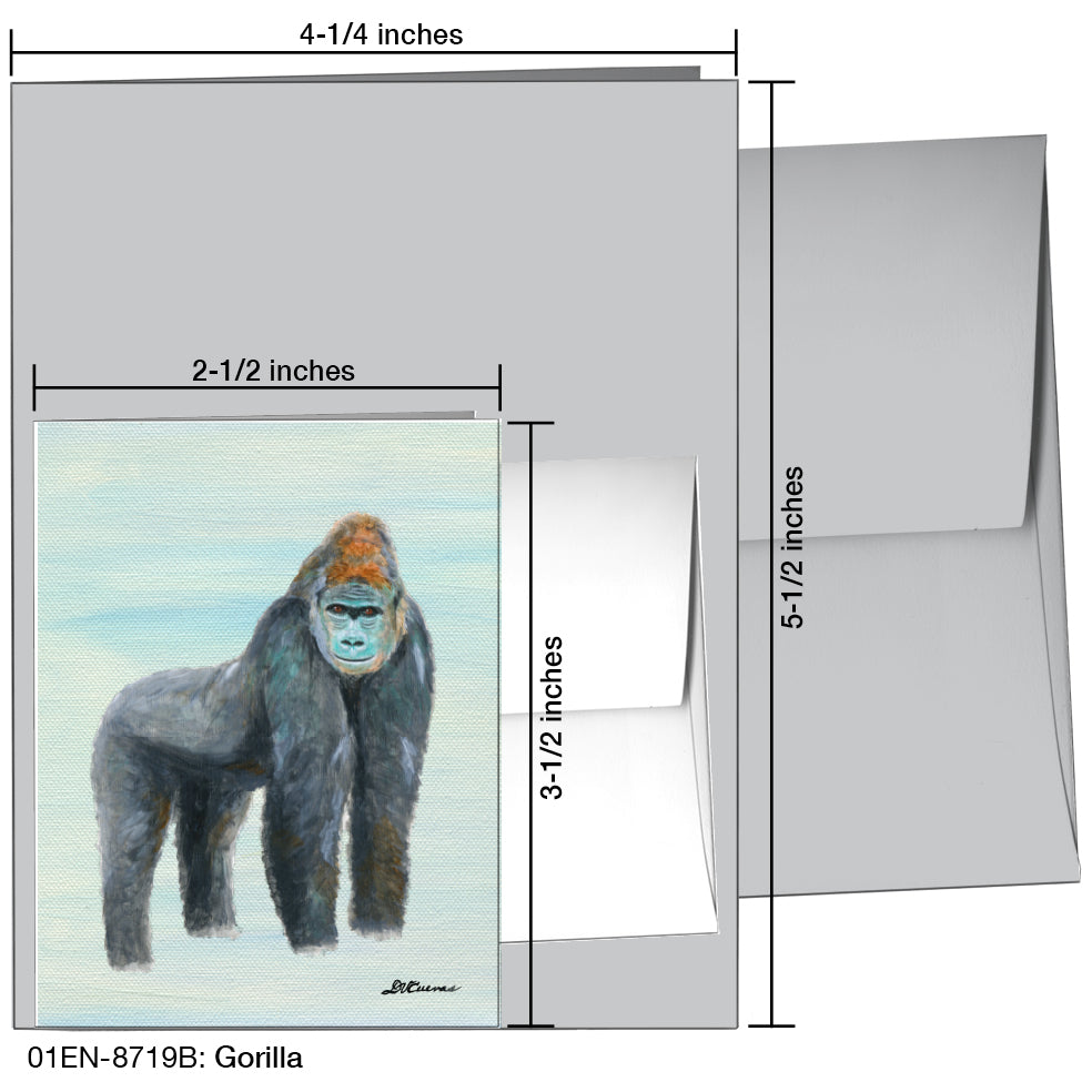 Gorilla, Greeting Card (8719B), Enclosure, printedcanvas.com