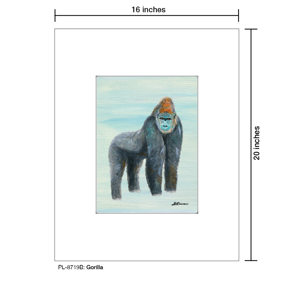 Gorilla, Print (#8719B), Printe Matted, www.printedcanvas.com