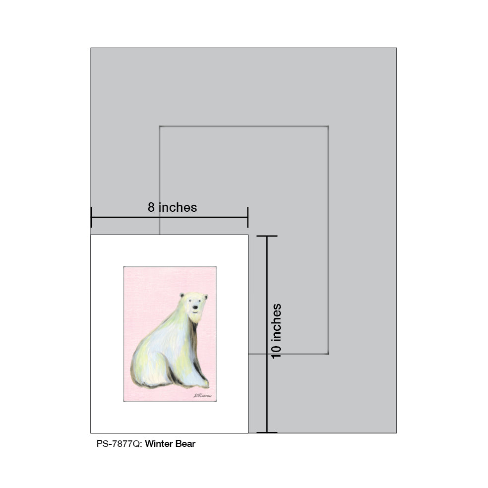 Winter Bear, Print (#7877Q), Print Matted, www.printedcanvas.com