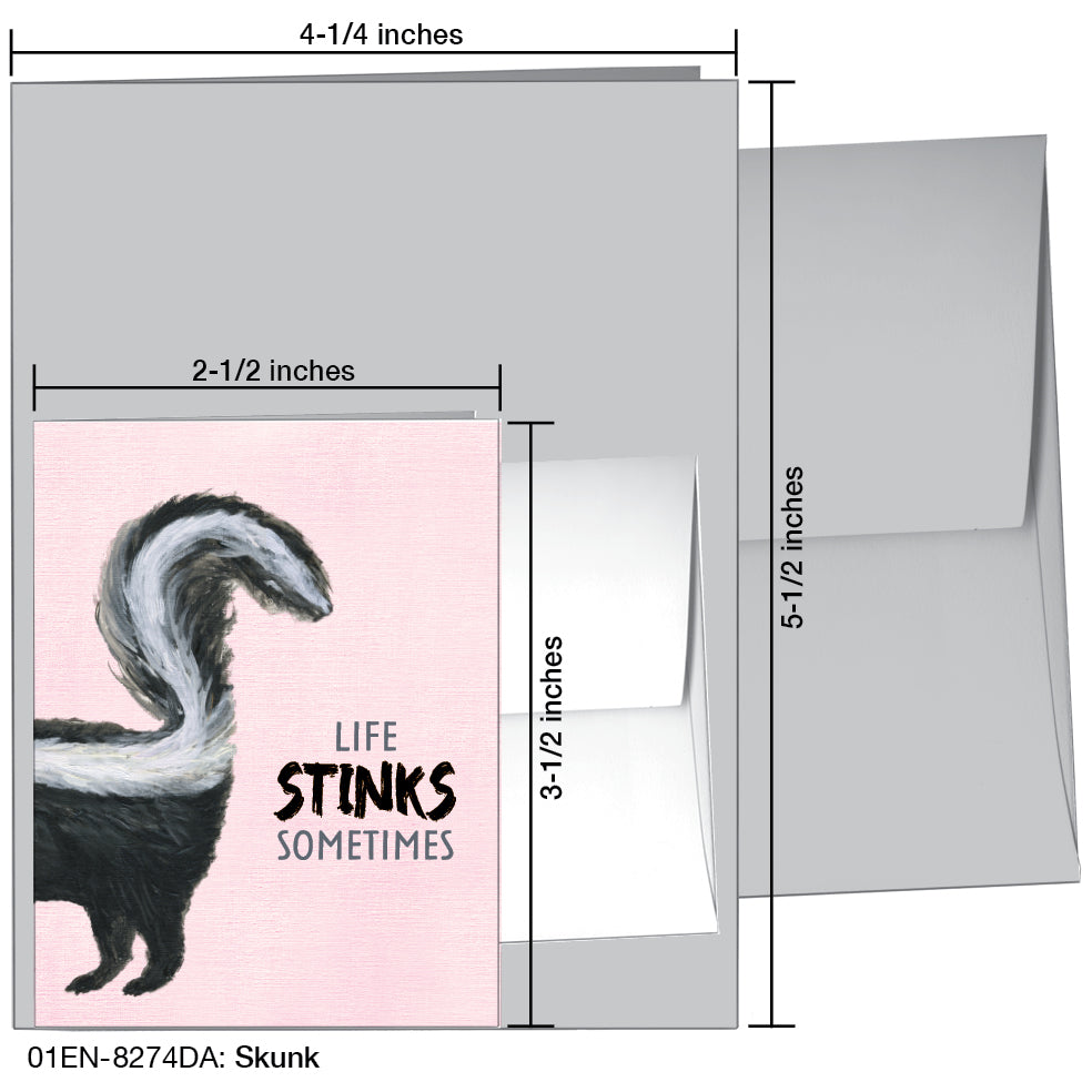 Skunk, Greeting Card (8274DA), Enclosure, www.printedcanvas.com
