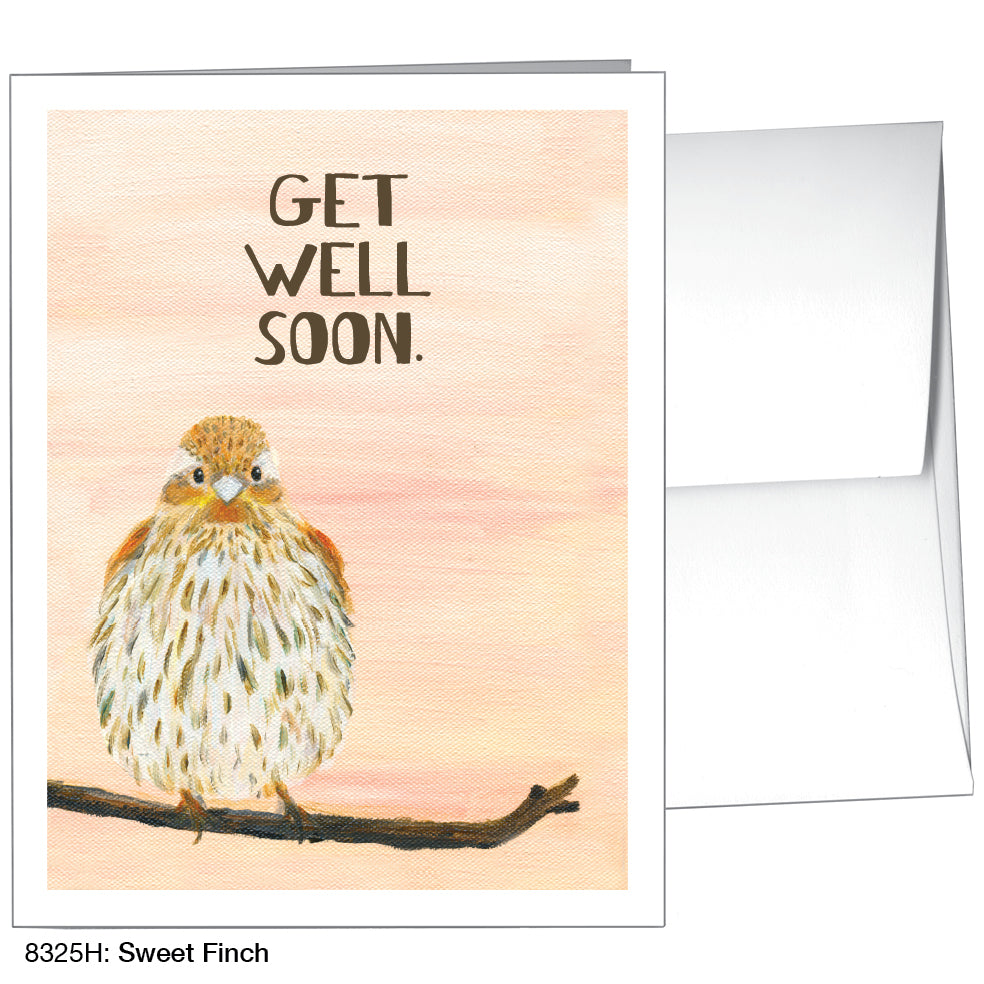 Sweet Finch, Greeting Card (8325H), A2 Card, printedcanvas.com