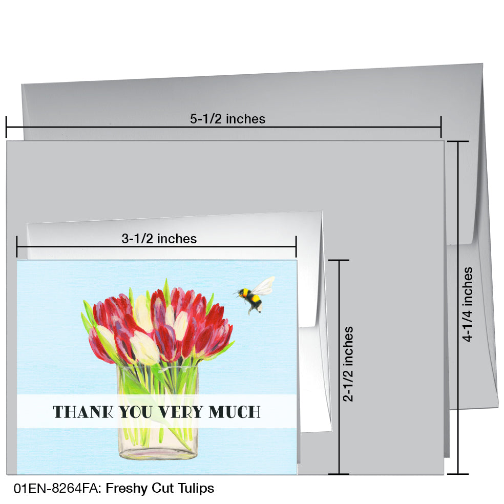 Freshly Cut Tulips, Greeting Card (8264FA), Enclosure, www.printedcanvas.com