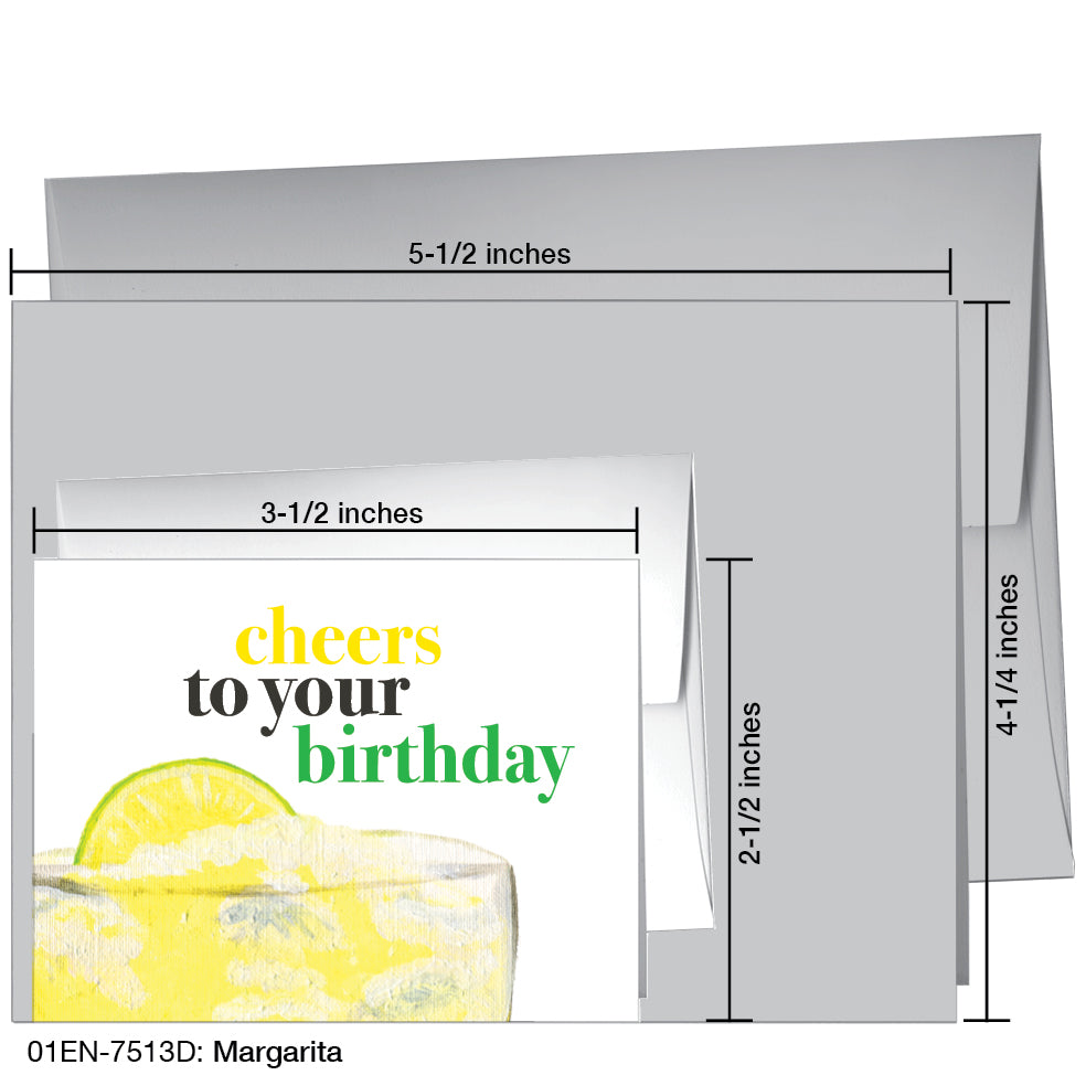 Margarita, Greeting Card (7513D), Enclosure, www.printedcanvas.com