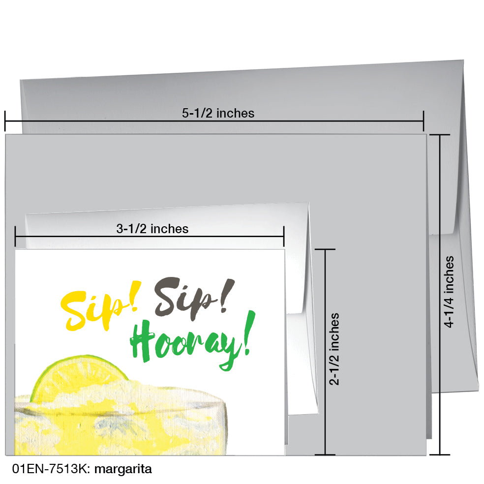 Margarita, Greeting Card (7513K), Enclosure, www.printedcanvas.com
