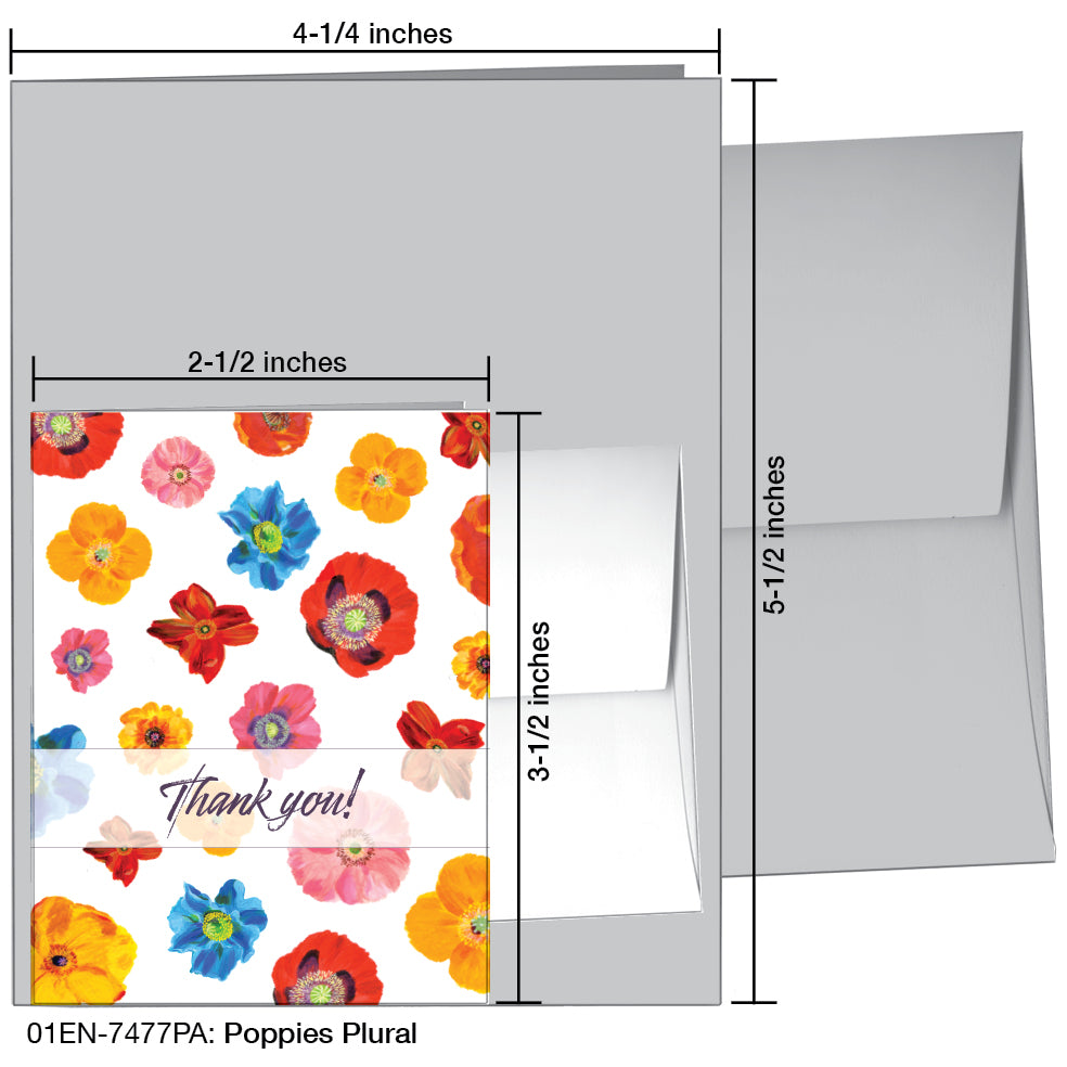 Poppies Plural, Greeting Card (7477PA), Enclosure, www.printedcanvas.com