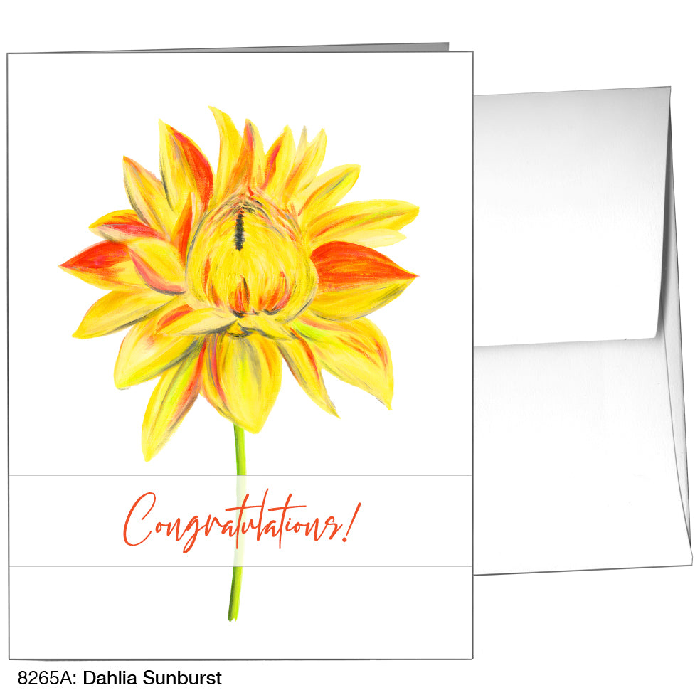 Dahlia Sunburst, Greeting Card (8265A), A2, printedcanvas.com