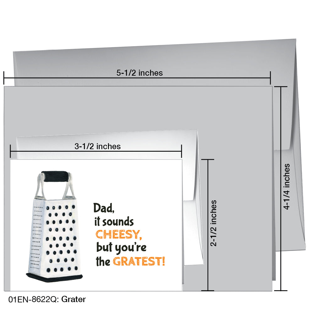 Grater, Greeting Card (8622Q), Enclosure, www.printedcanvas.com