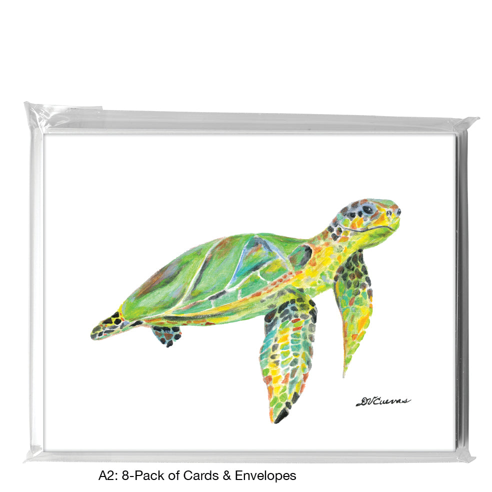 Turtle Hawksbill, Greeting Card (8742A), A2 8-Pack, printedcanvas.com