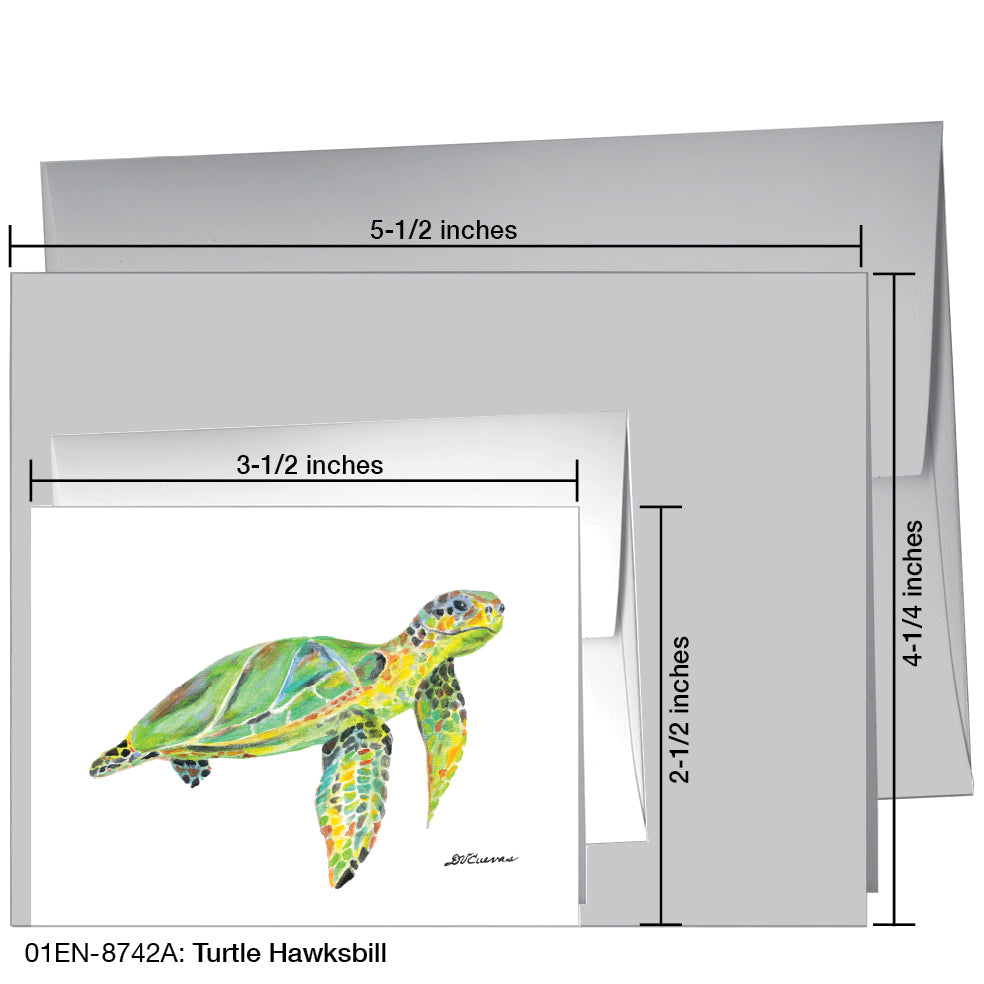 Turtle Hawksbill, Greeting Card (8742A), Enclosure, printedcanvas.com