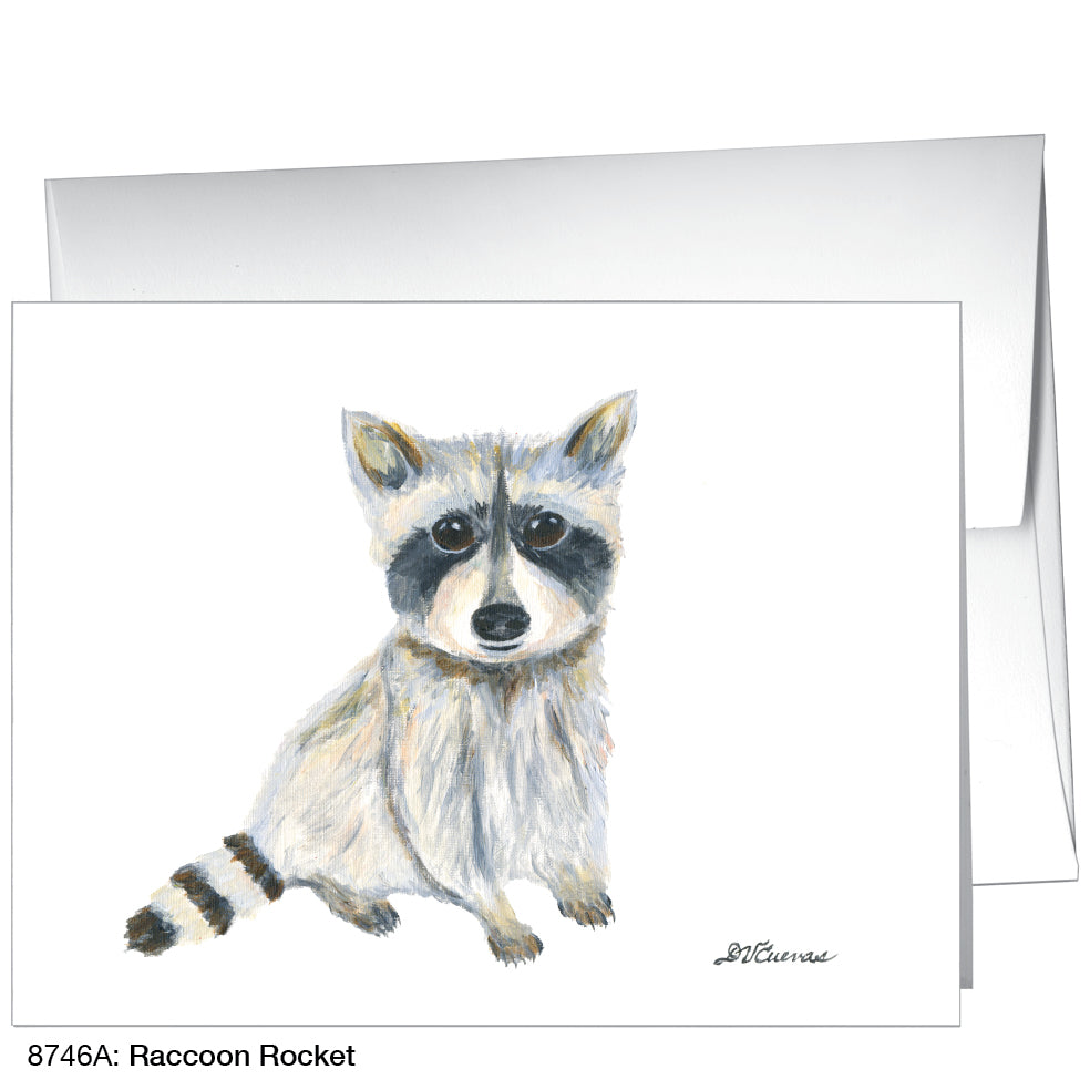 Raccoon Rocket, Greeting Card (8746A), A2, printedcanvas.com