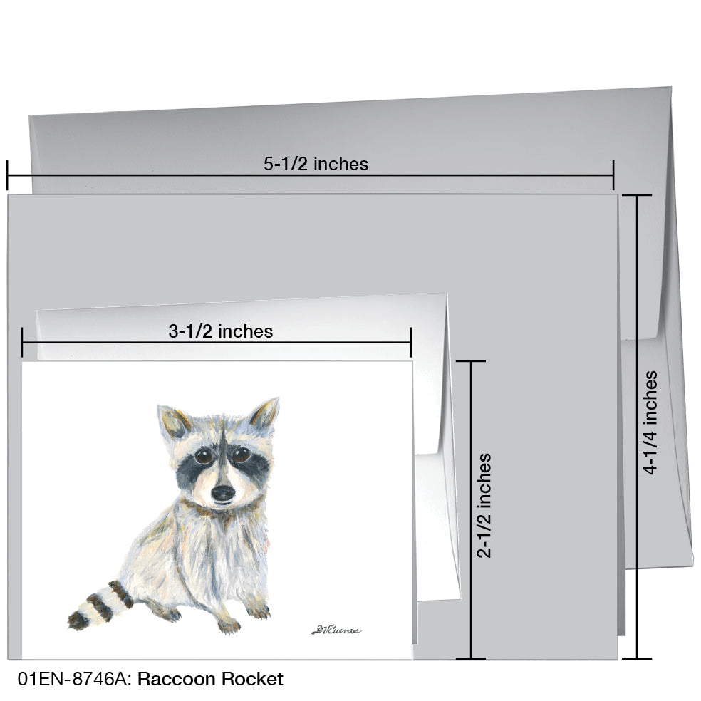 Raccoon Rocket, Greeting Card (8746A), Enclosure, printedcanvas.com