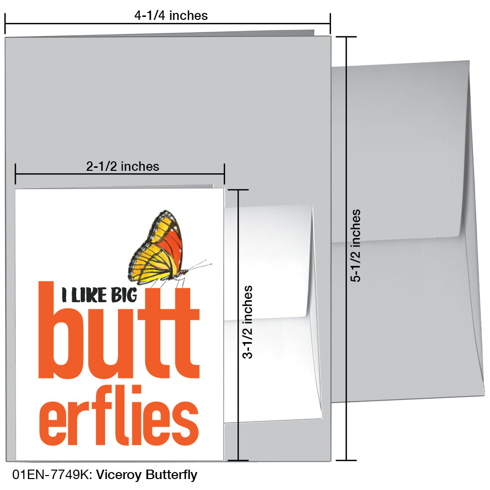 Viceroy Butterfly, Greeting Card (7749K), Enclosure, www.printedcanvas.com