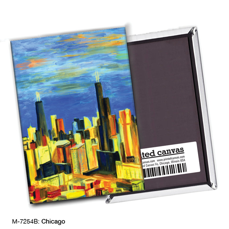 Chicago, Magnet (M-7254B), blank, printedcanvas.com