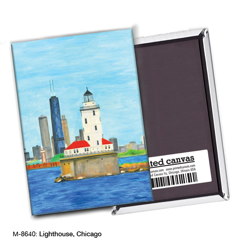 Lighthouse, Chicago, Magnet (M-8640A), blank, printedcanvas.com