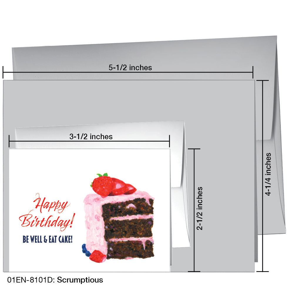 Scrumptious, Greeting Card (8101D), Enclosure, www.printedcanvas.com