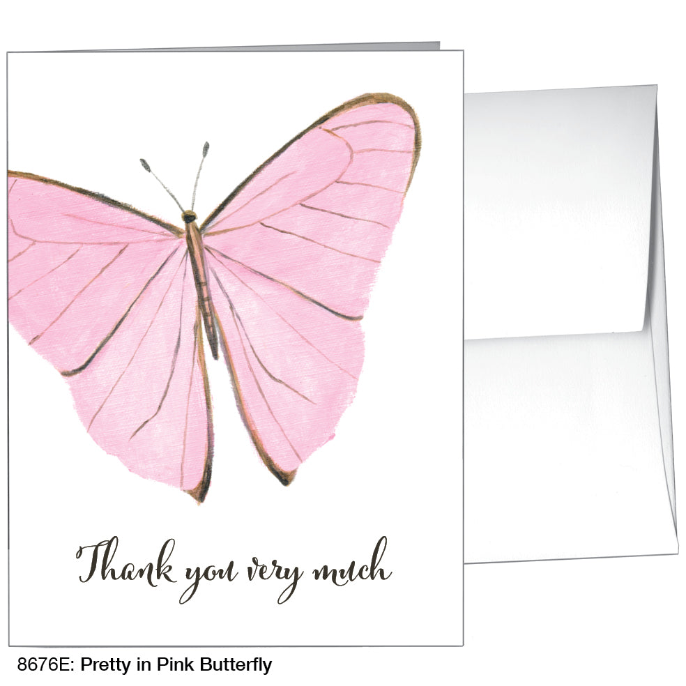 Pretty in Pink Butterfly, Greeting Card (8676E), A2, printedcanvas.com