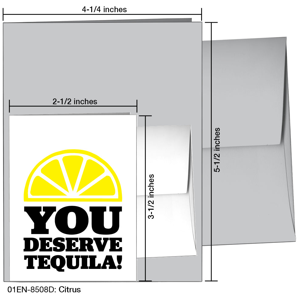 Citrus, Greeting Card (8508D), Enclosure, www.printedcanvas.com