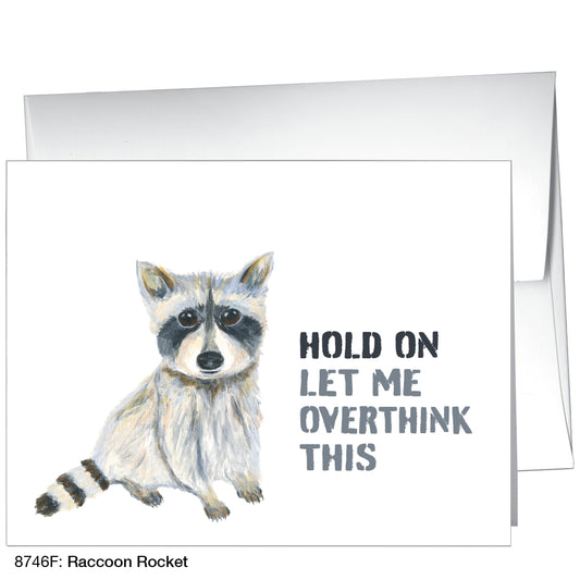 Raccoon Rocket, Greeting Card (8746F), Front, www.printedcanvas.com