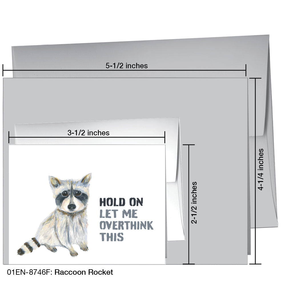 Raccoon Rocket, Greeting Card (8746F), Enclosure, www.printedcanvas.com