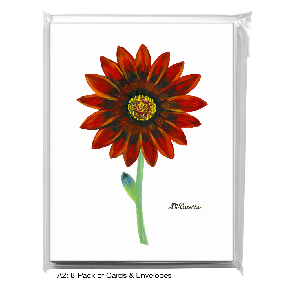 Gazania, Greeting Card (7297B), A2 Card 8-Pack, www.printedcanvas.com