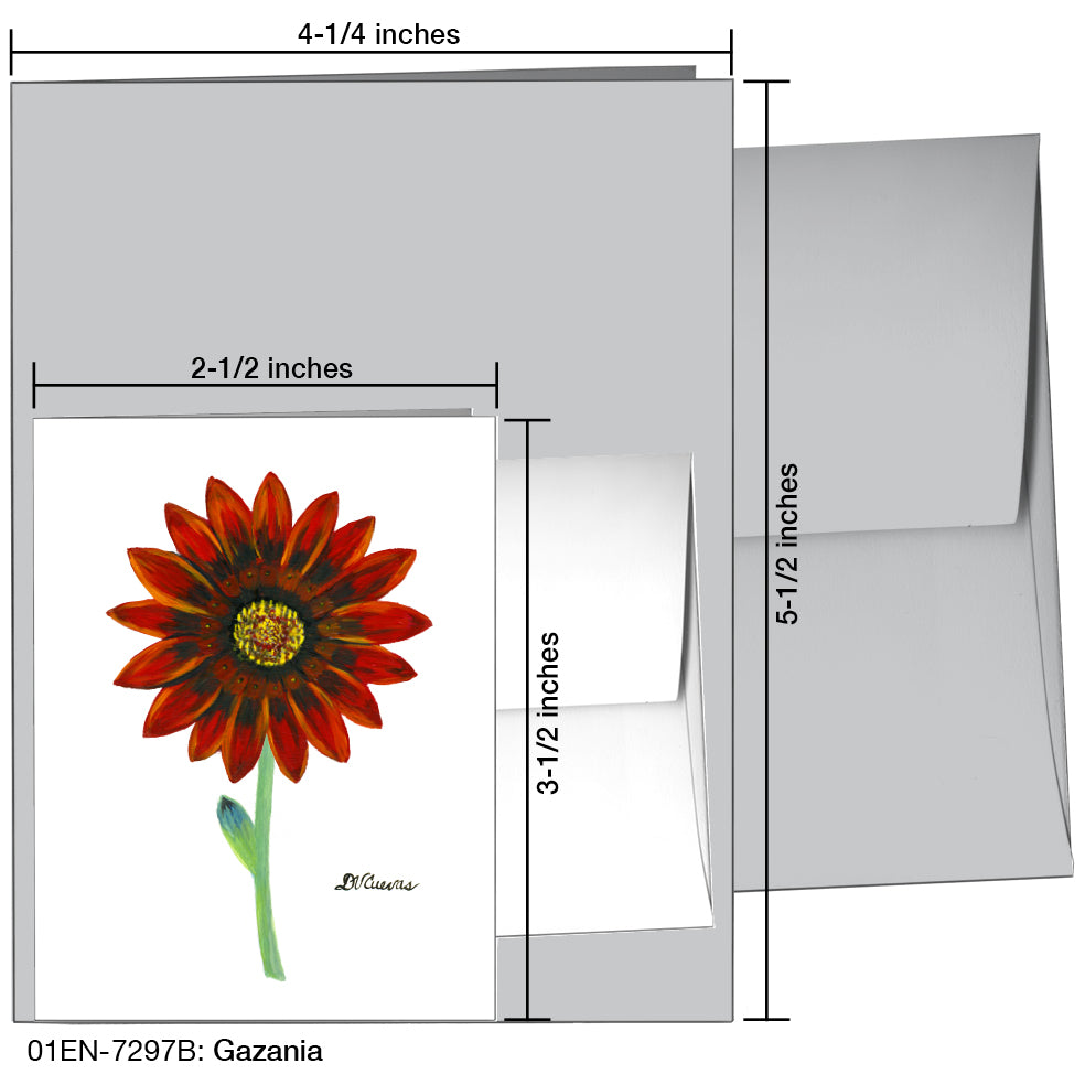 Gazania, Greeting Card (7297B), Enclosure Card, www.printedcanvas.com