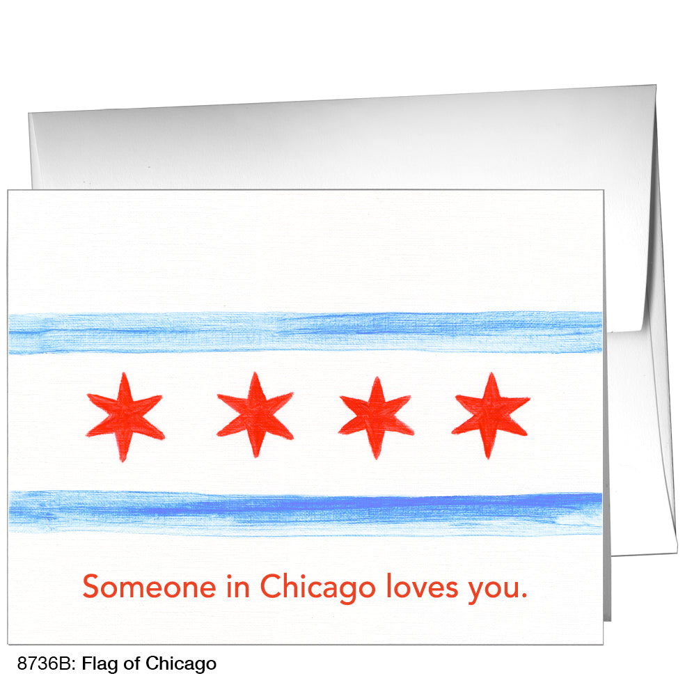 Flag of Chicago, Greeting Card (8736B), Front, www.printedcanvas.com