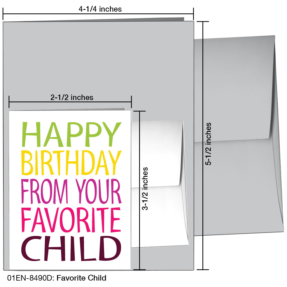 Favorite Child, Greeting Card (8490D), Enclosure, www.printedcanvas.com