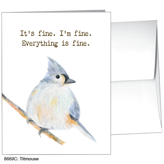 Titmouse, Greeting Card (8669C), Front, www.printedcanvas.com