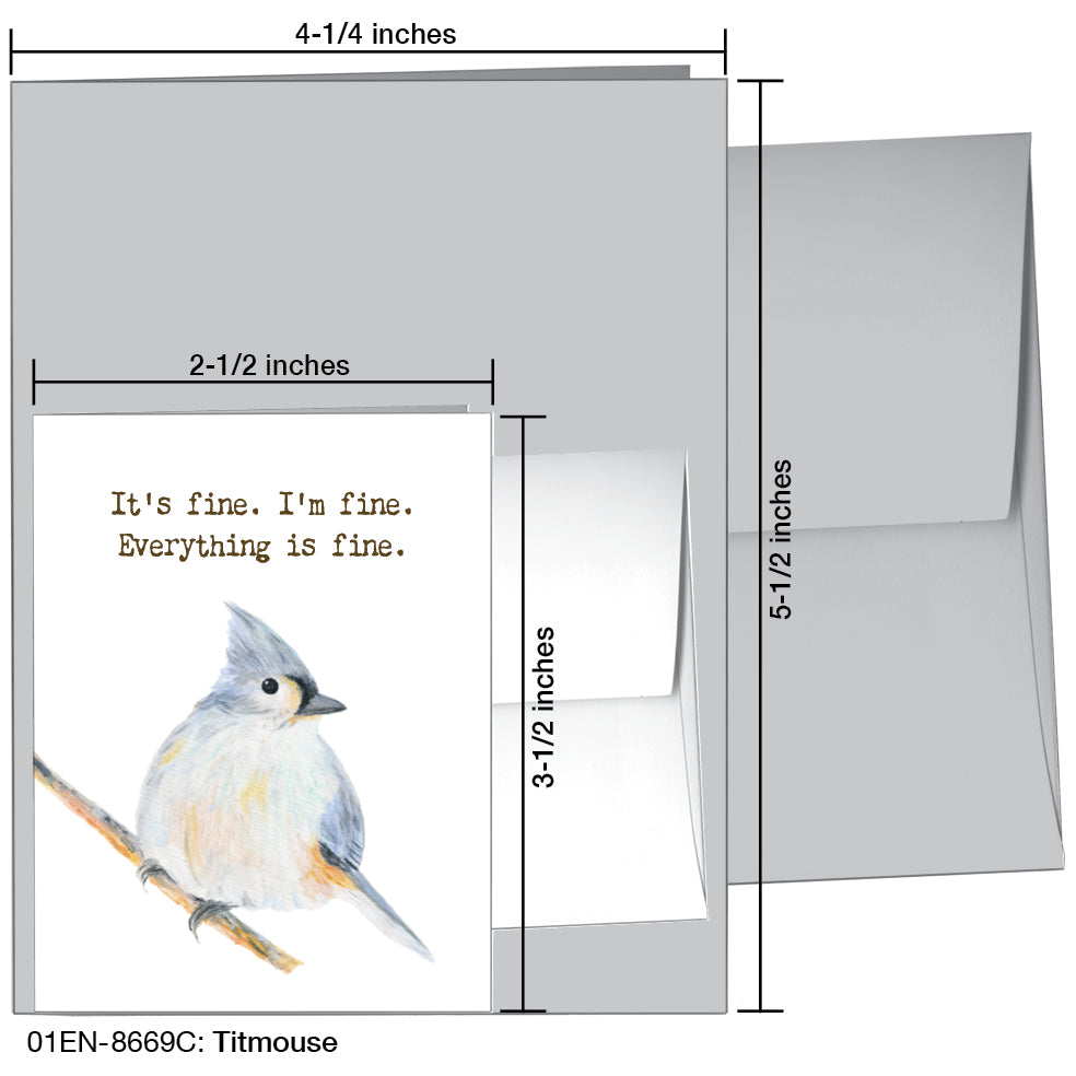 Titmouse, Greeting Card (8669C), Enclosure, printedcanvas.com