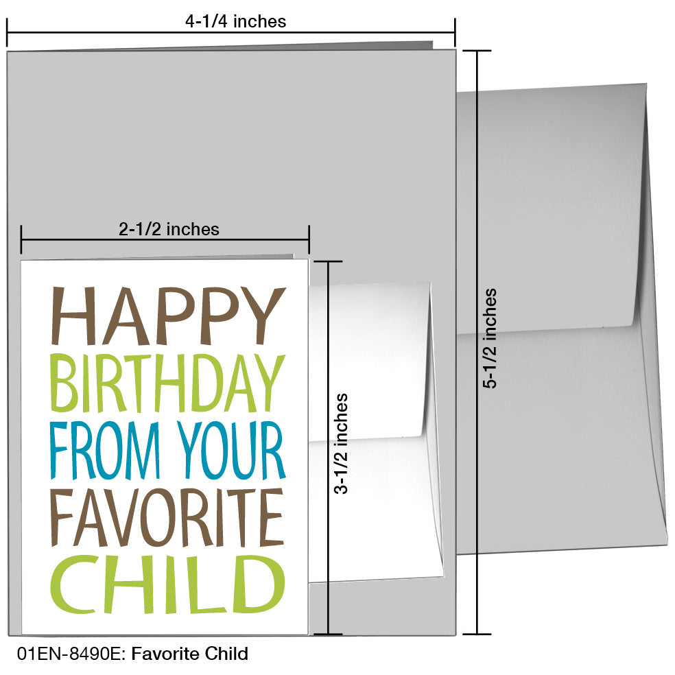 Favorite Child, Greeting Card (8490E), Enclosure, www.printedcanvas.com