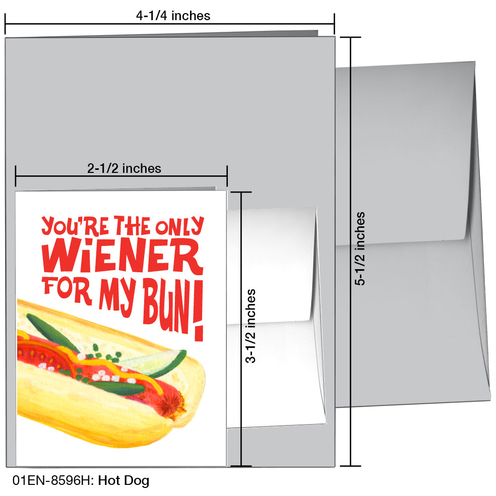 Hot Dog, Greeting Card (8596H), Enclosure, www.printedcanvas.com