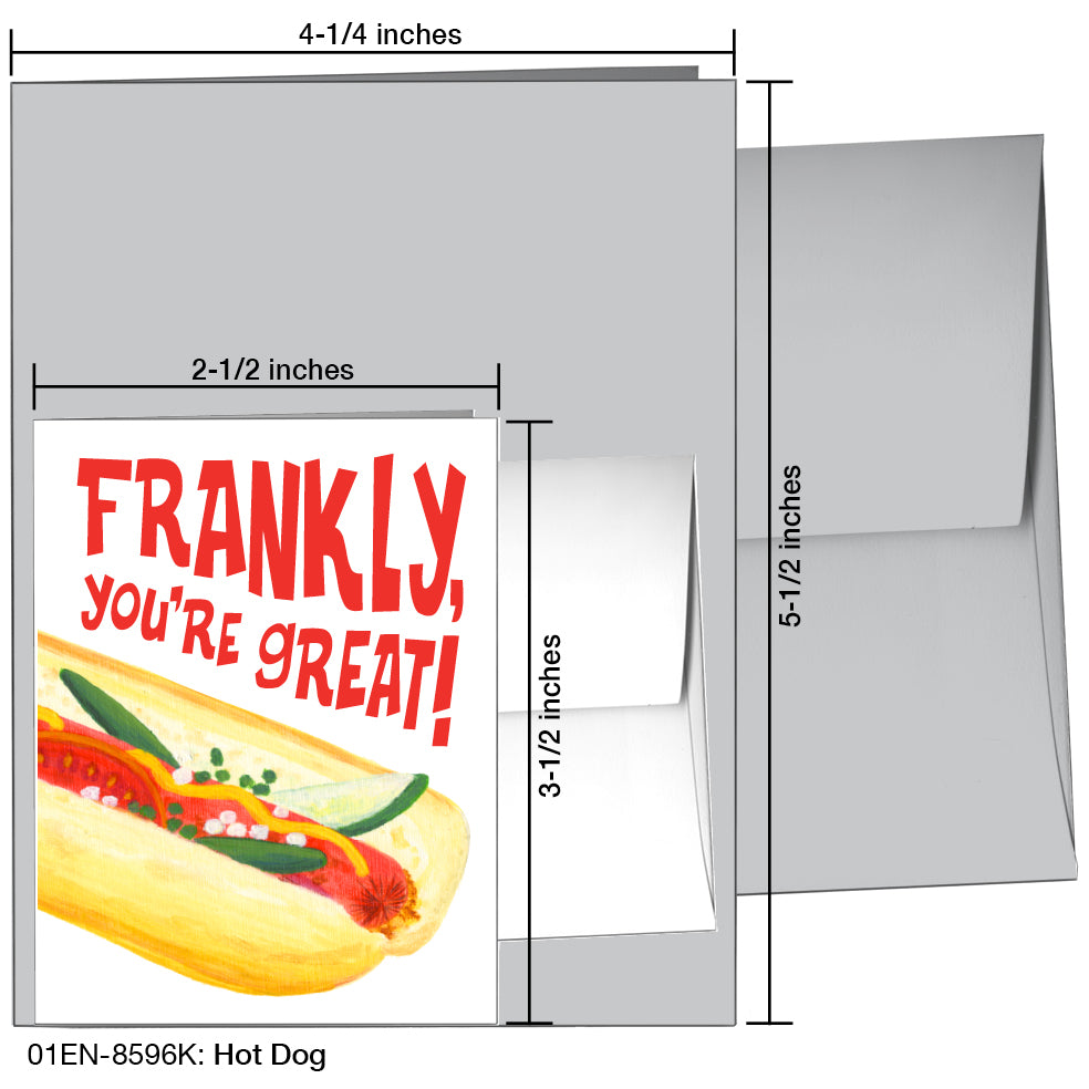 Hot Dog, Greeting Card (8596K), Enclosure, www.printedcanvas.com