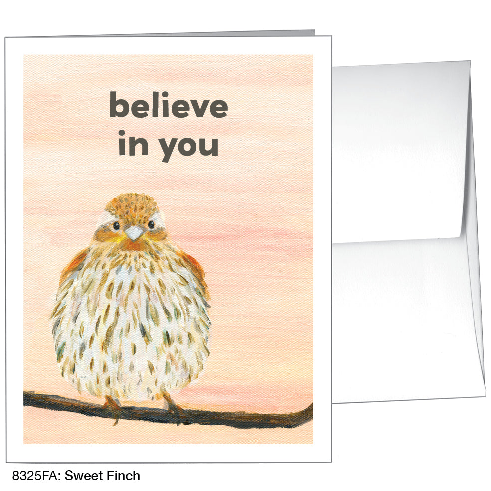 Sweet Finch, Greeting Card (8325FA), A2 Card, printedcanvas.com