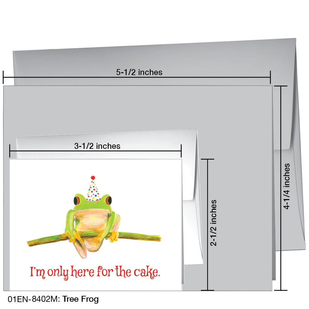 Tree Frog, Greeting Card (8402M), Enclosure, www.printedcanvas.com