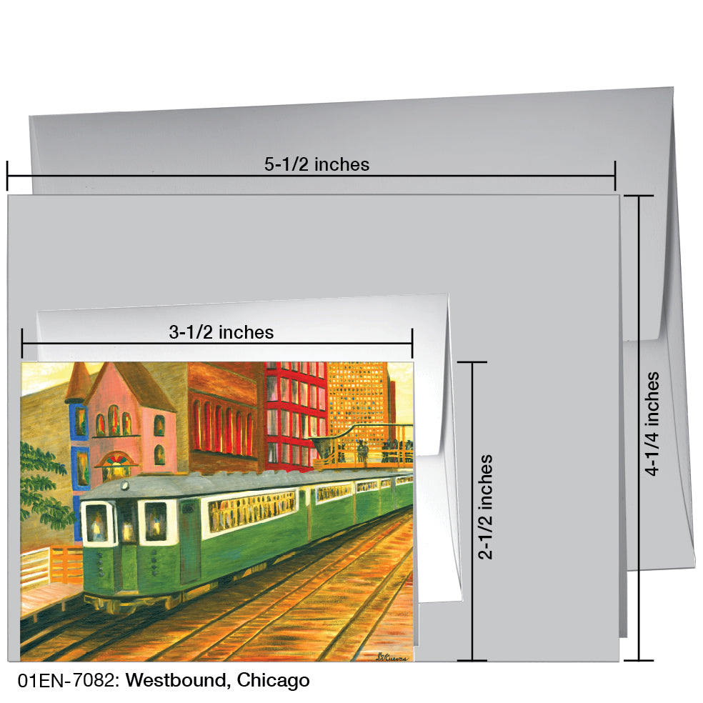 Westbound, Chicago, Greeting Card (7082)