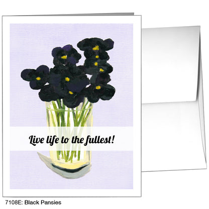 Black Pansies, Greeting Card (7108E)
