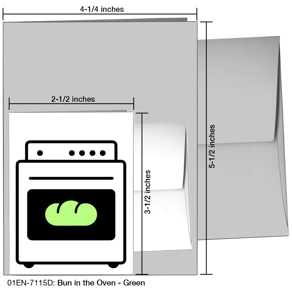 Bun In The Oven, Greeting Card (7115D)