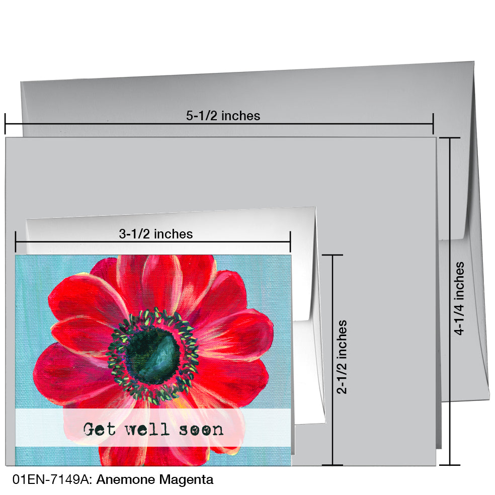 Anemone Magenta, Greeting Card (7149A)