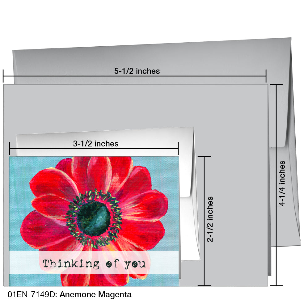 Anemone Magenta, Greeting Card (7149D)